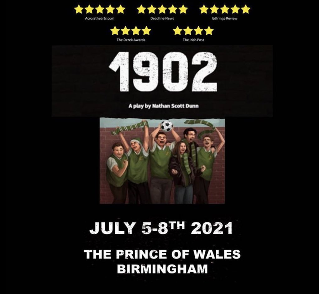 A month to go until the launch of our new Pub Theatre with @1902SaltireSky's production, 1902! The play is set in a pub, during the 2016 Scottish Cup Final and charts the lives of a group of friends as they grapple with love &amp; friendship. Tickets are £10. nowwww.eventbrite.com/e/prince-of-wa….