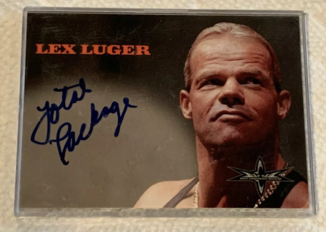 My latest acquisition and Buffalo’s own @GenuineLexLuger! Top 5 physiques all time IMO! 💪🏼 #Narcissist #Totalpackage #bodyguy #torturerack #WCWautograph #orchardpark #ShouldbeinHOF #allamerican #horseman #wrestlingcards #thehobby
