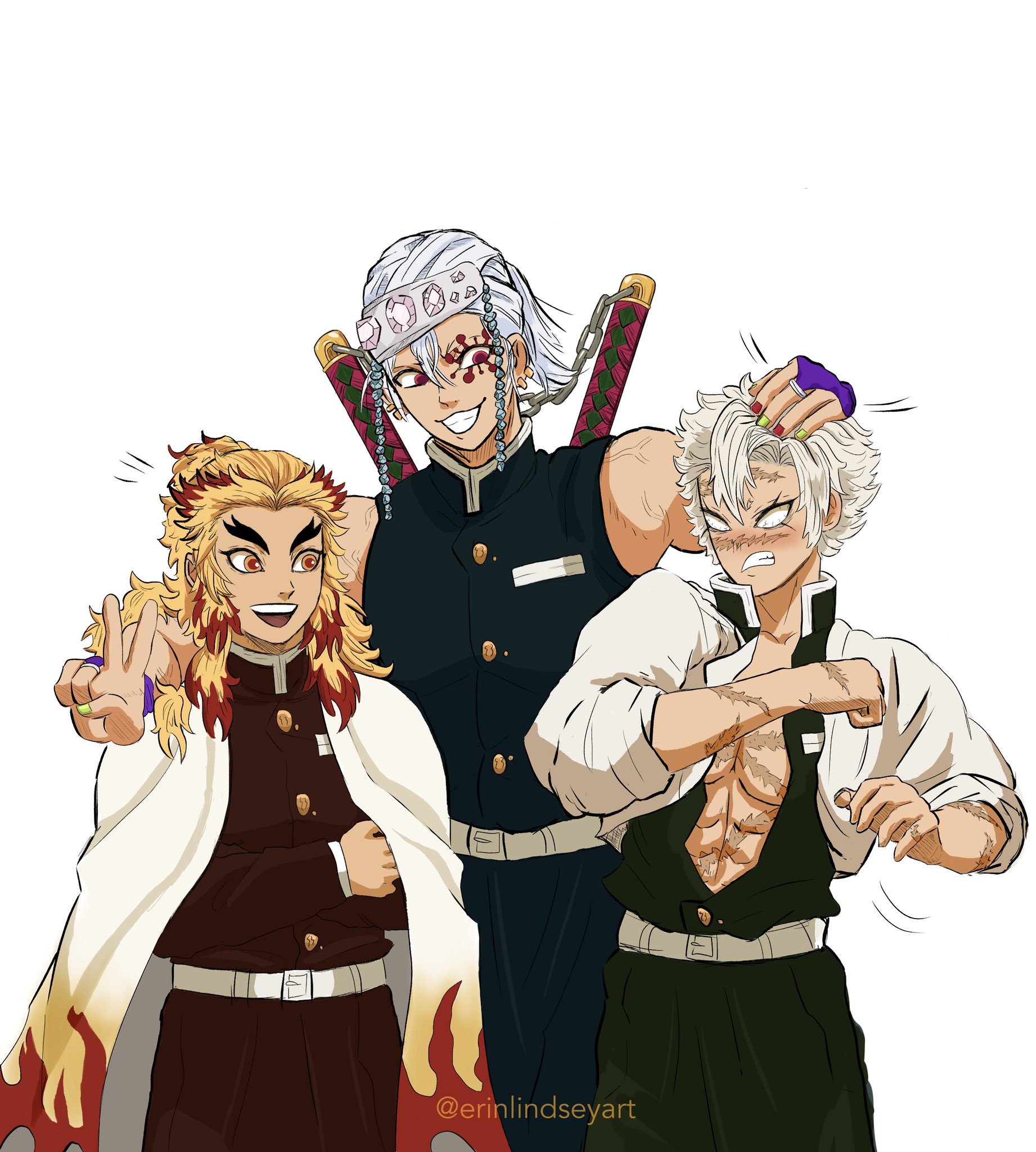 Rin☀️sanemi loml on X: Just guys being dudes !!! myart kny tengen uzui  sanemi shinazugawa kyojuro rengoku t.cotgMMxWDG5k  X