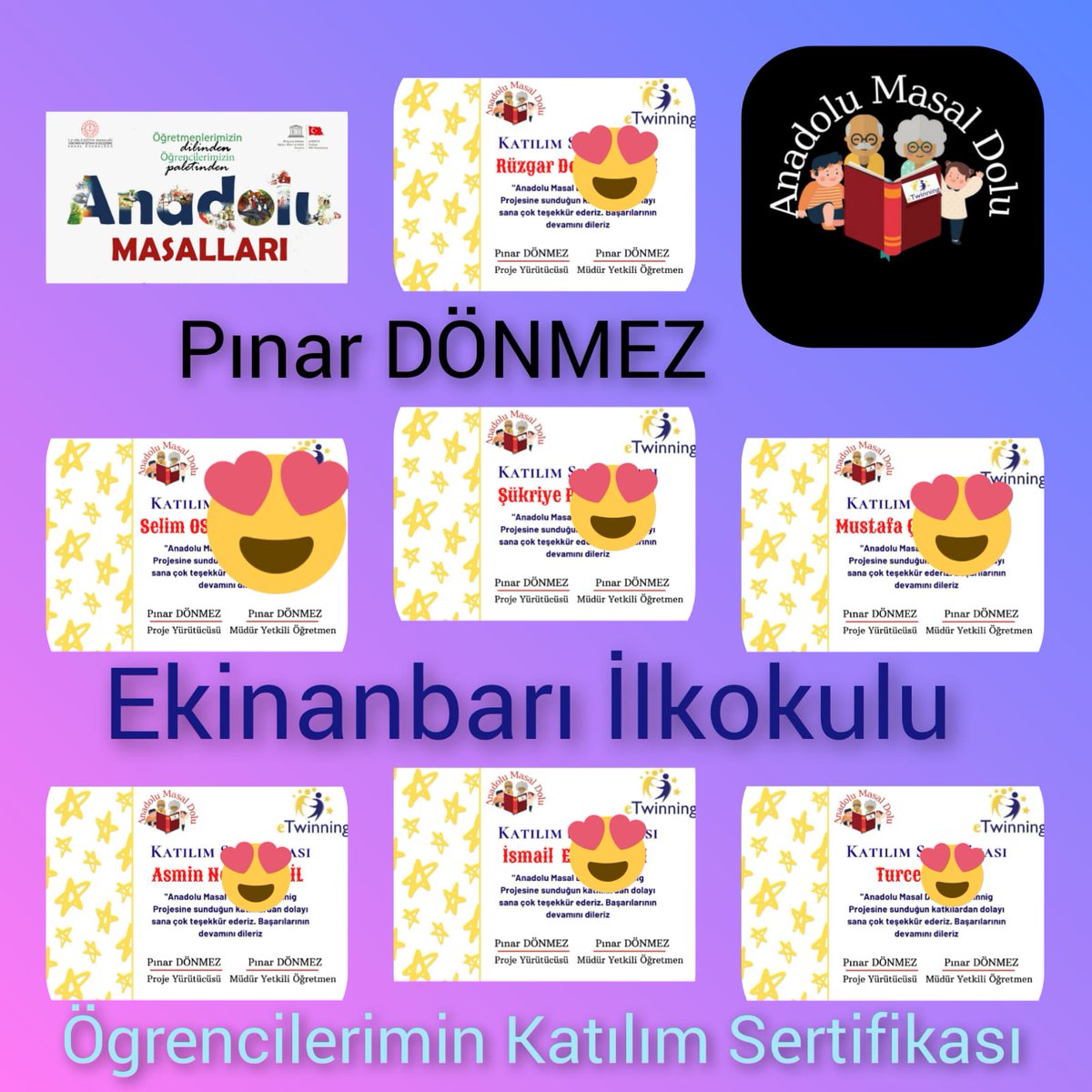Anadolu Masal Dolu Projemizde öğrencilerimizin katılım sertifikaları
<a href="/DoluMasal/">Anadolu Masal Dolu</a>