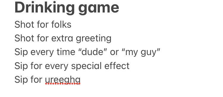 gwenzs3's tweet photo. I made a drinking game for while watching @kurtisconner videos...please do not do this unless you want to die I’m so drunk right now and we’re 6 minutes into the first video we watched https://t.co/Ux2IWYS0R0