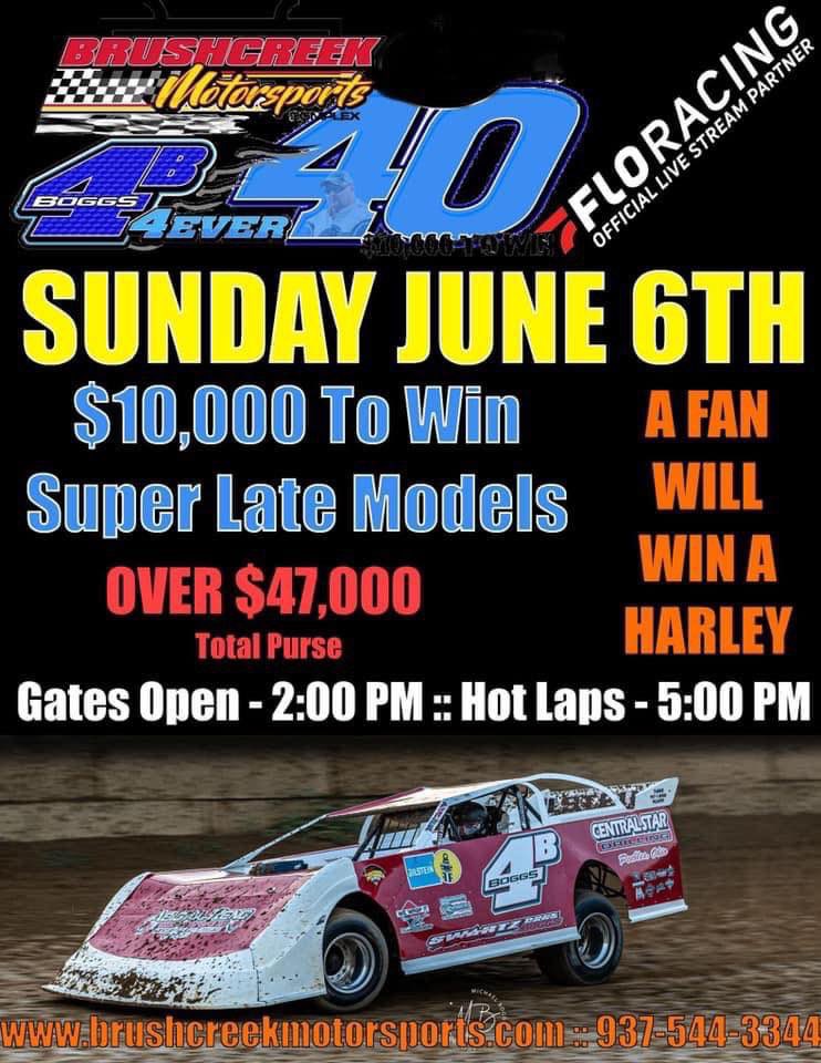 Unfortunately more issues with the car after last nights race will force us to miss Brushcreek today. We are heartbroken as this event is extremely special to so many of us!
Please get out and support Brushcreek today and the Boggs family in honoring Jackie at the #4b4ever40