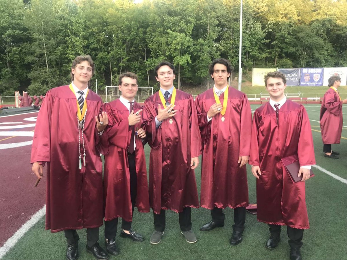 One of the best days of the year... Graduation Day. Congratulations boys, you are lifetime members of the Bosco Hockey Brotherhood! ⁦<a href="/BoscoPride/">Ironmaniacs</a>⁩ ⁦<a href="/DonBoscoIronmen/">Don Bosco Prep</a>⁩ ⁦<a href="/IronmenAthletic/">Don Bosco Athletics</a>⁩ ⁦<a href="/VarsityAces/">Varsity Aces</a>⁩ #TK 

⁦@hammondzack_⁩ ⁦<a href="/SedlakConnor/">Connor Sedlak</a>⁩