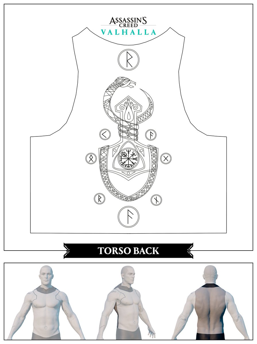 Macnosis's tweet photo. This is my Tattoo design for the #ACTattooContest.
I call it "Ragnarok". The base is the Thor's hammer with Jormungandr around it. There are 9 circles in representation of the nine steps Thor walk before fall for the poison of the snake, the nine worlds and letters of Ragnarok. https://t.co/GLB3gvjQtv