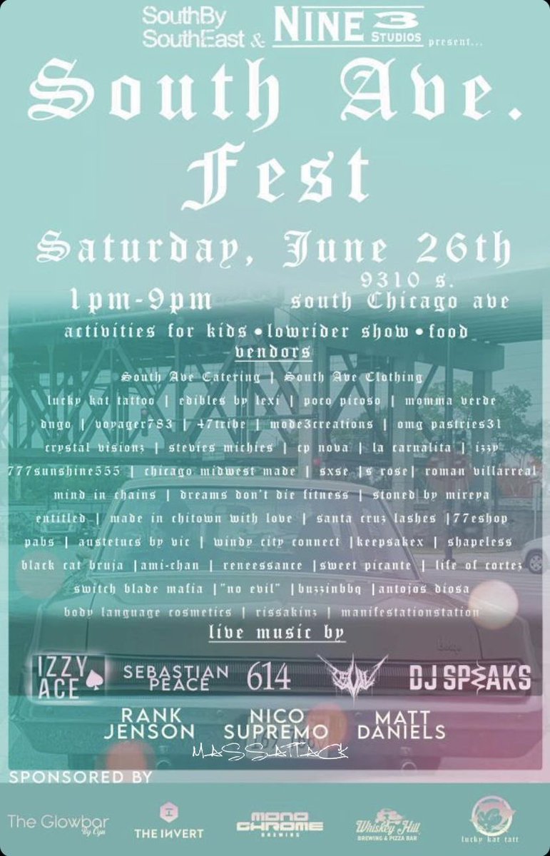 massattackmusic's tweet photo. SOUTHSIDE 🗣 I’m performing at South Ave Fest June 26th. Slide. Let’s show out for the Southeast side 💯💕🔥🙏🏽 https://t.co/pRP6V50ptr