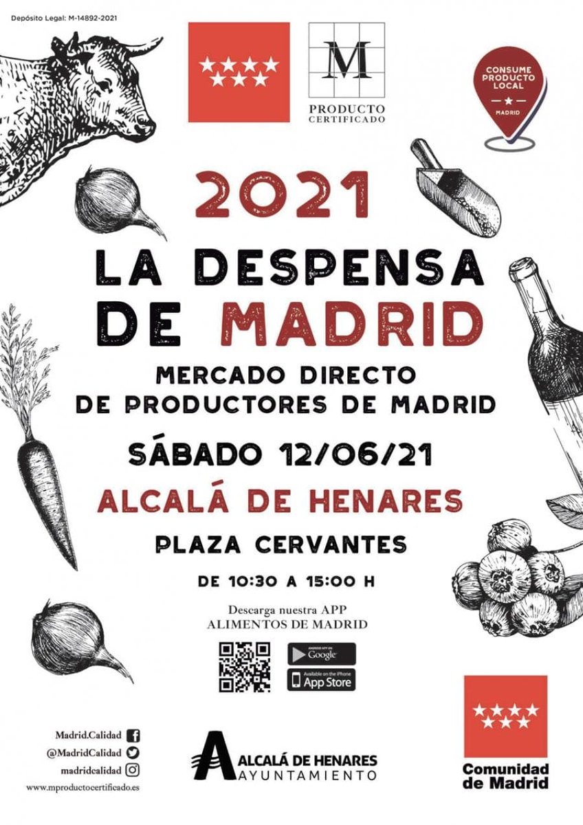 Puedes conseguir productos locales en nuestros mercados itinerantes; La Despensa de Madrid. El próximo es el sábado en Alcalá de Henares ¡No faltes a la cita!