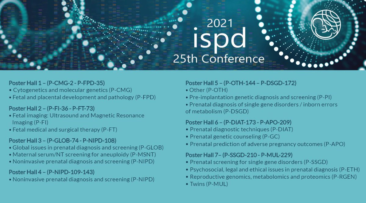 Explore the #ISPD2021 Poster Halls to see exciting new research in #fetalimaging, #ultrasound, #fetalsurgery, #NIPT, #geneticcounseling, #genomics, #reproductivescreening and more! ispdhome.org/ISPD2021