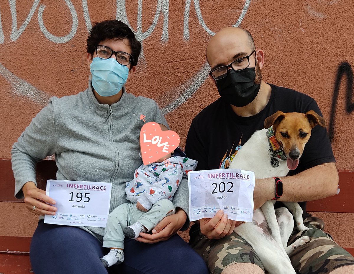 #infertilrace hecha con <a href="/Zamvader/">TX 19117</a> , nuestra perrita Ara y Vikinguito, mi bebé arcoiris después de 7 años de #infertilidad Deseo que toda la #infertilpandy pudiera tener también su recompensa al final del camino. Mil gracias a todas, no habría llegado sin vosotras! ❤️❤️