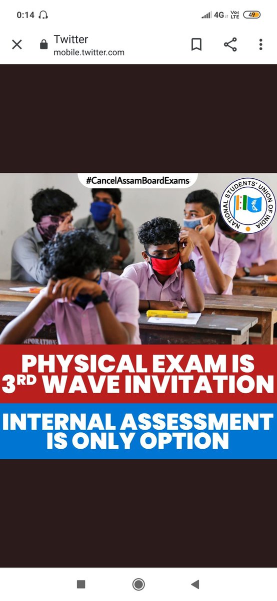 de_bi_ka_dut_ta's tweet photo. #CancelAssamBoardExams #cancelstateboardexams2021 #CancelExamSaveStudents #NoCancellationNoVote @TheAnuragTyagi @AdvMamtaSharma @himantabiswa @ranojpegu @SamujjalBhatta @narendramodi https://t.co/viDcfGhMSv