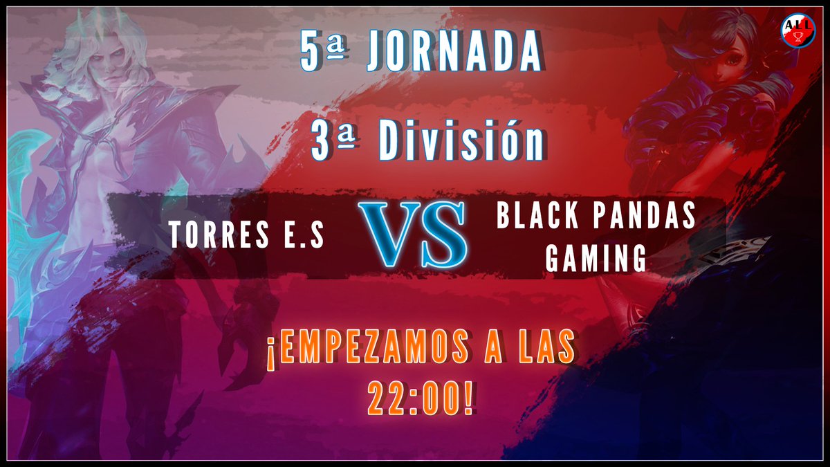 ALL_lolleague's tweet image. Cerramos el domingo con partidazo de 3º división, para vosotros, jugadores!

🕰️22:00🕰️

📺twitch.tv/all_amateur_lo…

@TorresES2 ⚔️ @esports_pandas 

#Jornada5 #3ªdivisión