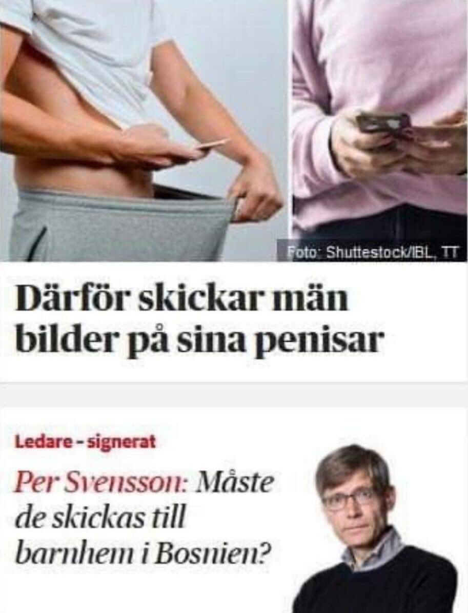 JonatanH's tweet image. Never forget denna placering av rubriker.