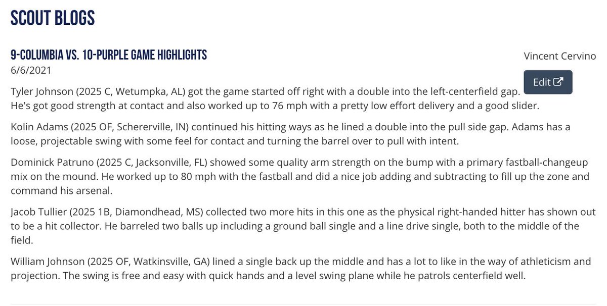 PGShowcases's tweet photo. Game Highlights from the 

13/14u Summer Gulf Coast
9-Columbia vs 10-Purple https://t.co/Ot4WSBqhY5