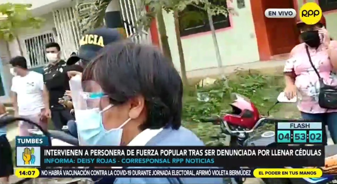 #EnVivo 🔴 Elecciones 2021: Intervienen a personera de Fuerza Popular tras ser denunciada por llenar cédulas.

#ElPoderEnTusManos
📻 ► 89.7 FM / 730 AM
📲 ► radio.rpp.pe/en-vivo
📺 ► Canal 10 - 710 HD Movistar