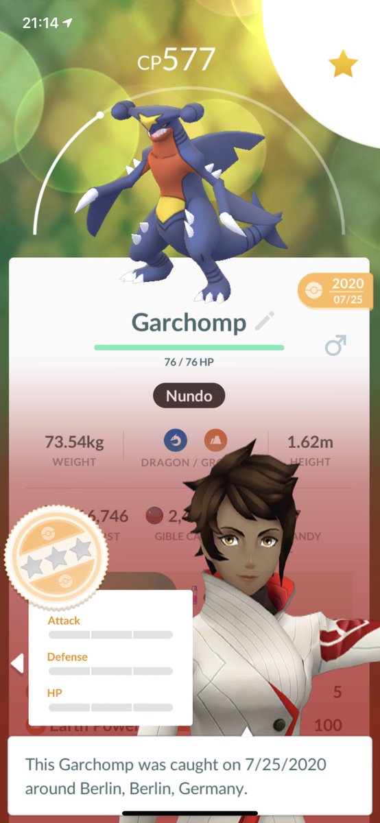 Phazeos's tweet photo. I didn't get a Hundo, but 22 shiny #Gible and 2 more Nundos 😳

What do you think about my 0%iv evolutionary line? 😅
I got my first Nundo Gible at #GoFest2020 which is now fully evolved 😇

#PokemonGo
#PokemonGOCommunityDay https://t.co/WuAx83Zkg4