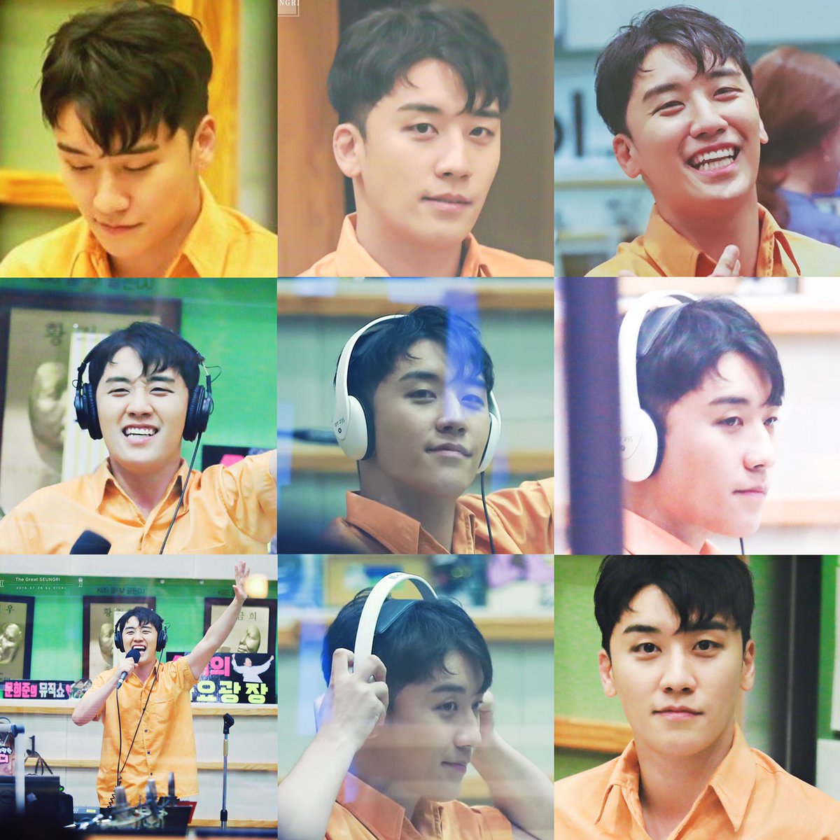 SR_aesthetic's tweet photo. #SEUNGRI 🎧🧡 https://t.co/cQuXdfgH1H