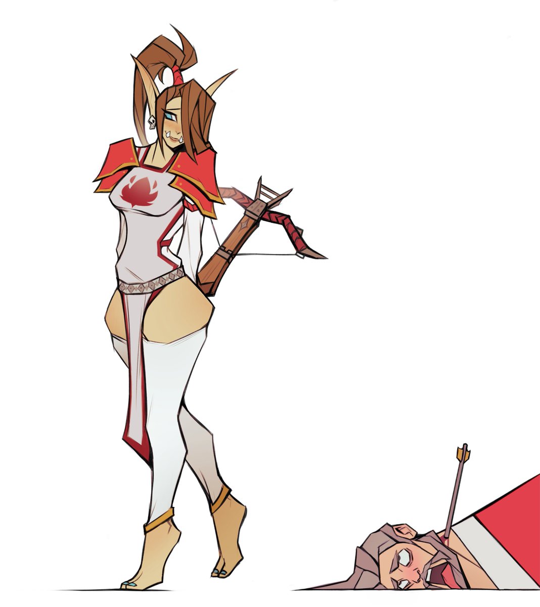 [Tabard of the Scarlet Crusade] looks pretty on my troll huntress too