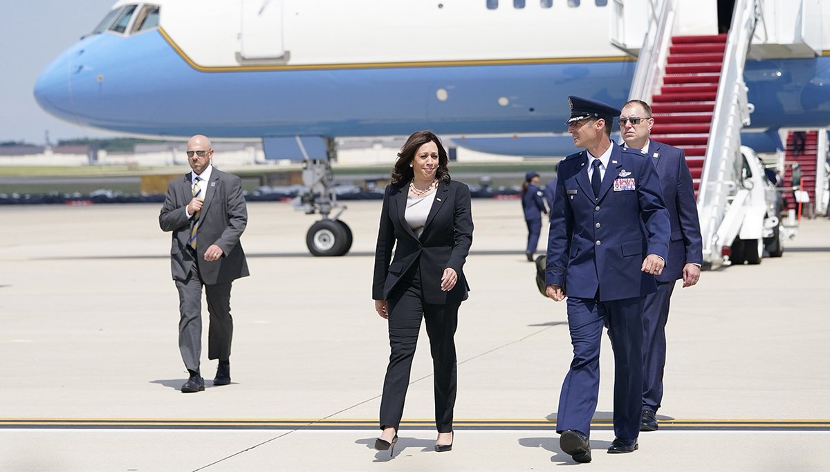 FoxNews's tweet photo. BREAKING NEWS: First foreign trip for VP Harris since taking office just got off to a rocky start
https://t.co/xmhjUwGmjK https://t.co/y8YM3LtPba
