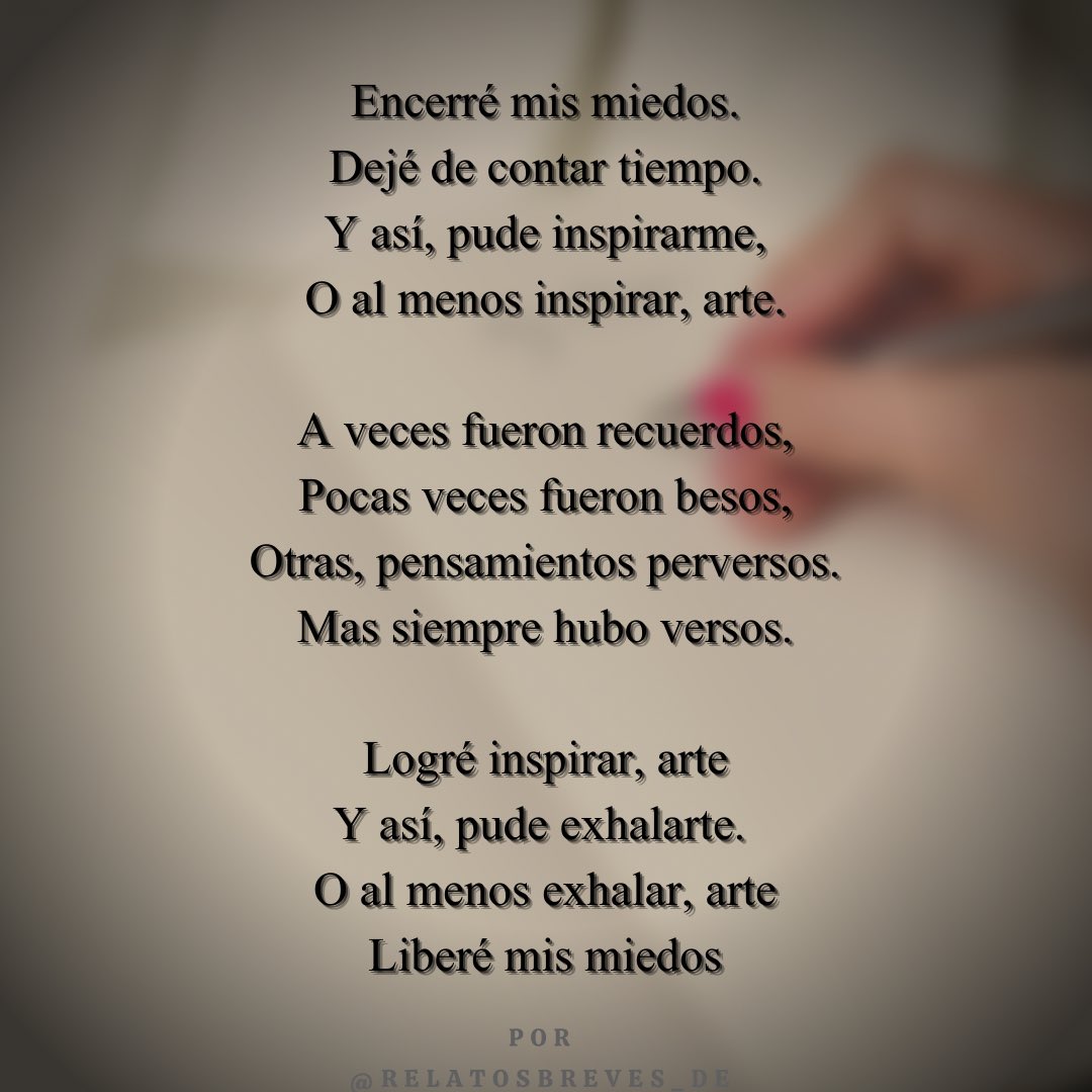 Switcher95's tweet photo. Y así, pude #inspirarme,
O al menos inspirar, #arte. 

#versossueltos #versos #gersosocultos https://t.co/YRy9tnqibR