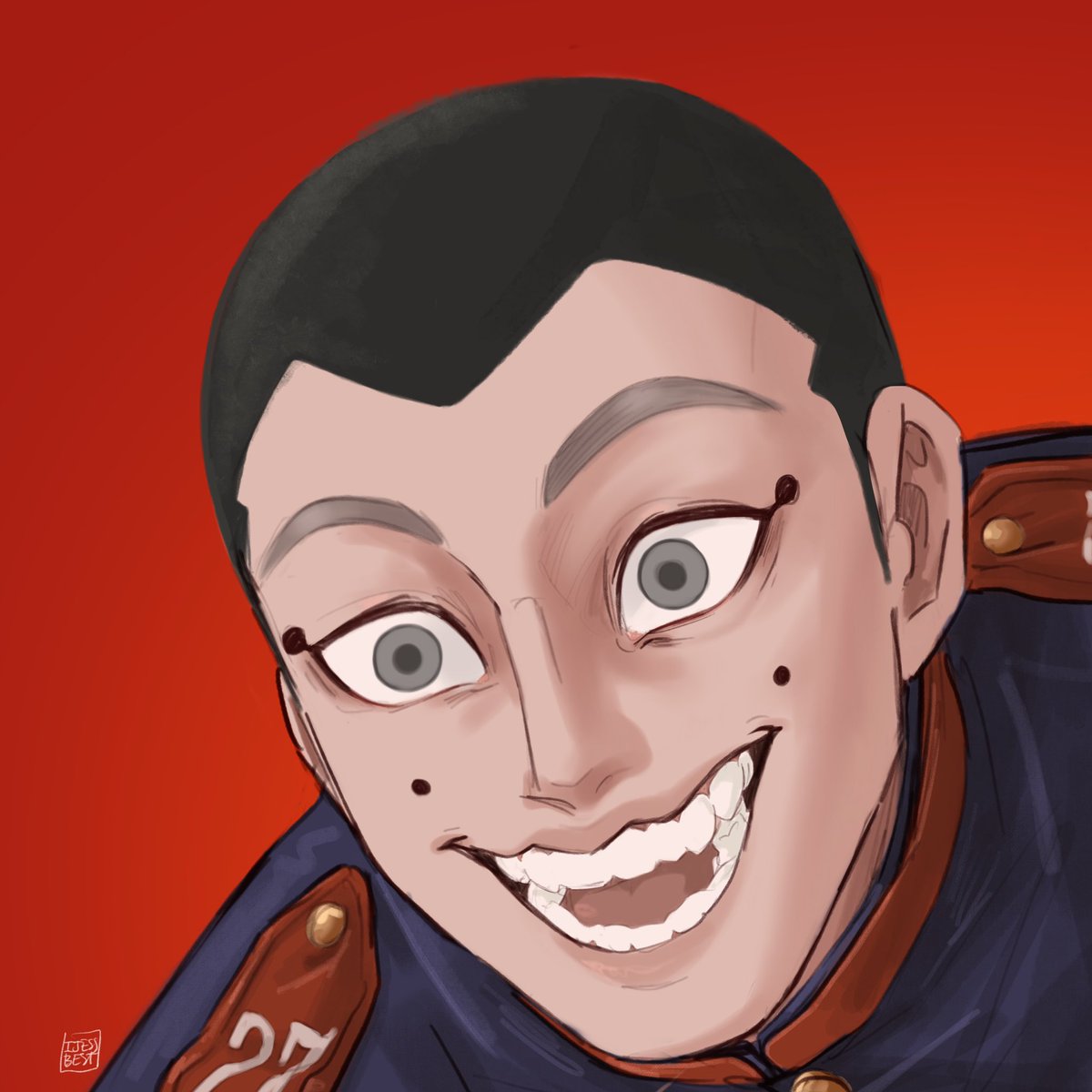 Usami from Golden Kamuy makes me uncomfortable so I wanted to draw him to get him out of my system 
#goldenkamuy