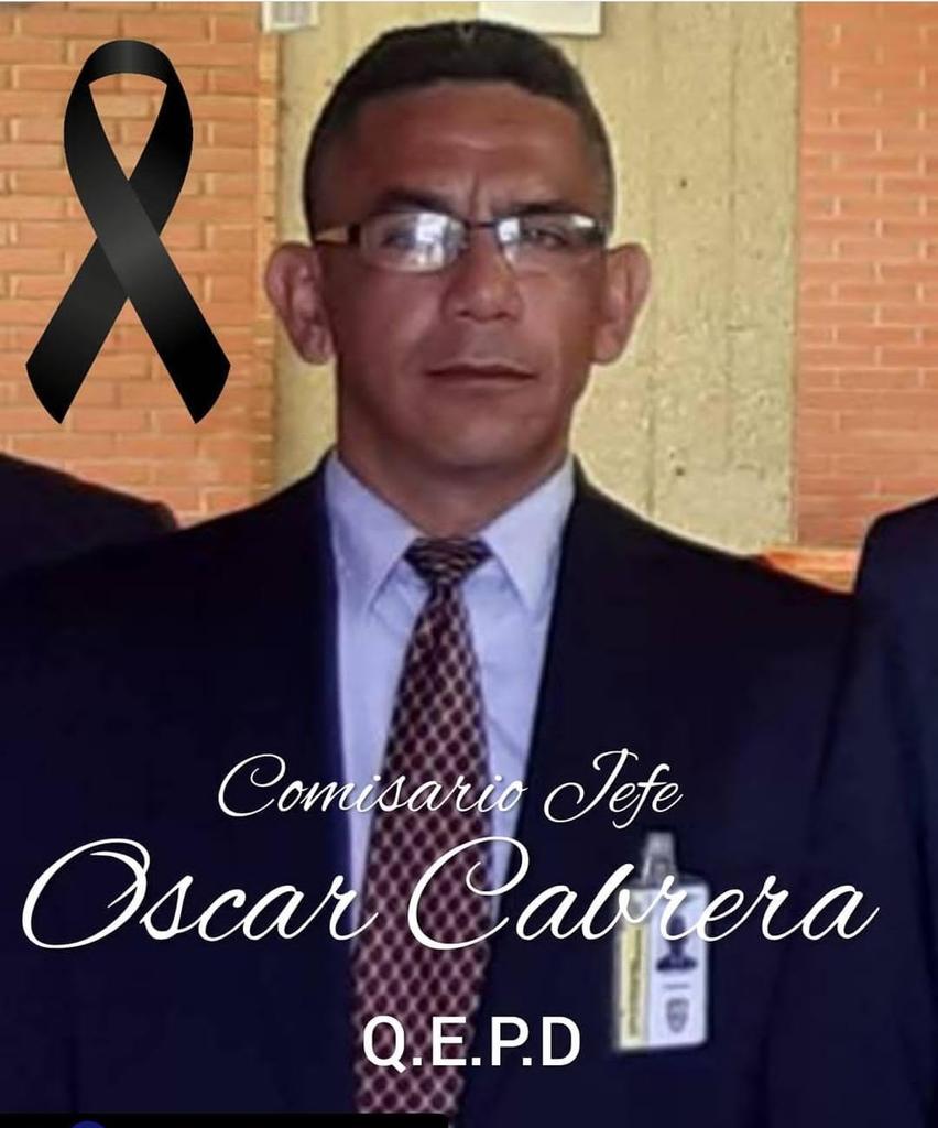 Lamentamos informar el fallecimiento del Comisario Jefe Oscar Cabrera, quien se desempeñaba como coordinador de inspectoría del CICPC,  en el estado Monagas, paz a su alma