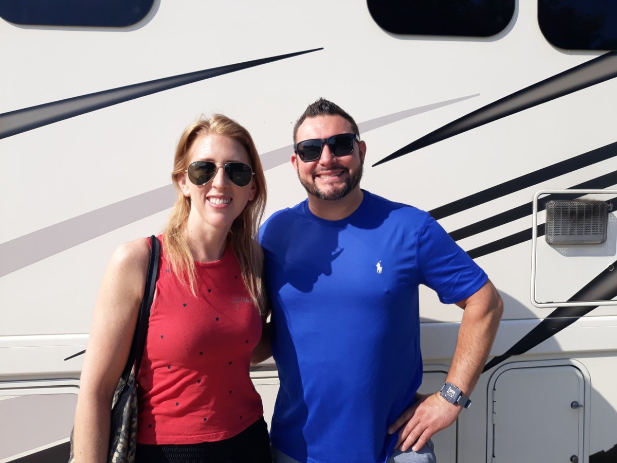 Michael and Sarah are looking to buy an RV in the near future. They are trying the Thor Ace 30.2 before they buy! The Thor Ace is the smallest of our Class As and a great option for new RVers! #customerspotlight #rvrental #trybeforeyoubuy https://t.co/cyOY6U2ccc https://t.co/klfDskmGaS