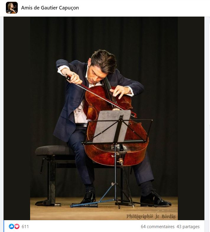 jcb197533's tweet photo. je suis content que ma photo de @GautierCapucon plaise autant sur Facebook, 611 likes et 43 partages. https://t.co/HAZIU2QQak