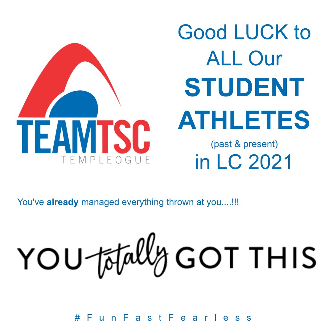 TEAMTSCSWIM's tweet image. Good luck to All our Student Athletes LC Class of 2021.

#FunFastFearless