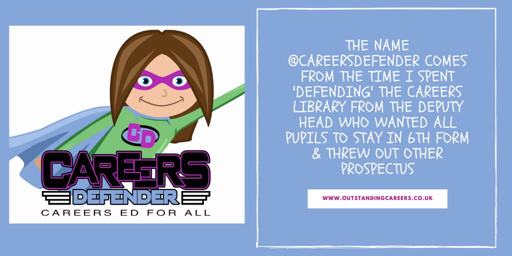 Have you ever wondered where I got my Twitter name from? I'll defend the right of every young person to receive quality #careers #education