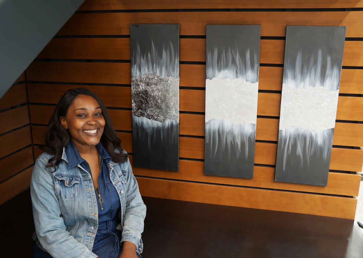 flower_mound's tweet photo. Check out our newest art display at Town Hall by Ty Sanford! 🤩 Sanford donates 100% of the proceeds she makes from selling her artwork to her non-profit, which is dedicated to providing custom-made wigs at no cost to children and adolescents who have experienced hair loss. https://t.co/qqobYPzWup