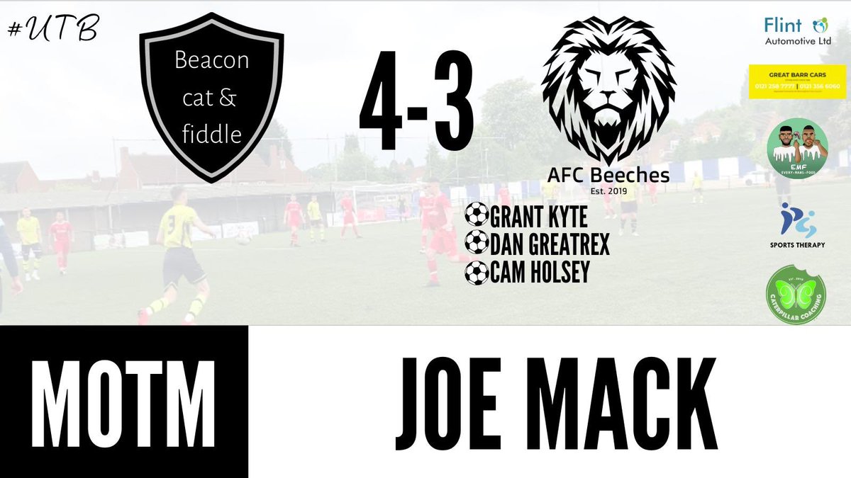 Today we travelled to the soon to be champions Beacon Cat &amp; Fiddle falling short in a 4-3 defeat. We have two remaining fixtures in what feel’s like the longest ever season in our bid for promotion

Goals
⚽️ Grant K
⚽️ @Dan_Greatrex11 
⚽️ @HolseyCam 

MOTM
Joe🏆
#UpTheBeeches 🦁