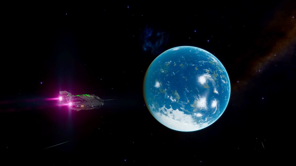 Niibl's tweet photo. Day 1090 - Expedition Aqua
Me alone in the Black
Circling an F class sun at 1307 Ls, a boreal Earthlike glistens in the void.
-10 C, 1.56 Atm, 0.94g, 48 h day and 1308.3 d year.
@EliteDangerous
@MissionFarsight
#StellarScreenshots https://t.co/Oxr6bZ36Ra