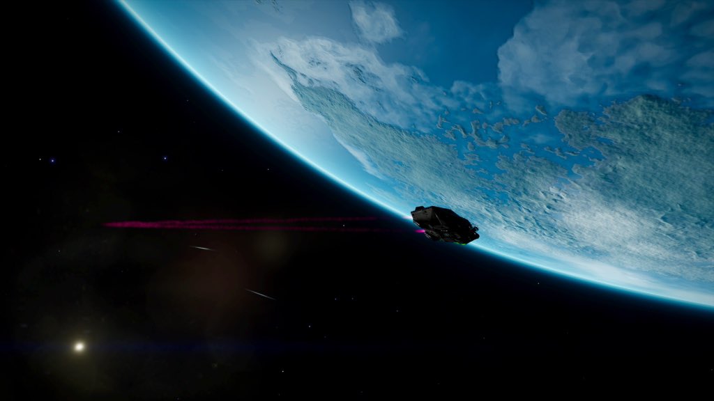 Niibl's tweet photo. Day 1090 - Expedition Aqua
Me alone in the Black
Circling an F class sun at 1307 Ls, a boreal Earthlike glistens in the void.
-10 C, 1.56 Atm, 0.94g, 48 h day and 1308.3 d year.
@EliteDangerous
@MissionFarsight
#StellarScreenshots https://t.co/Oxr6bZ36Ra