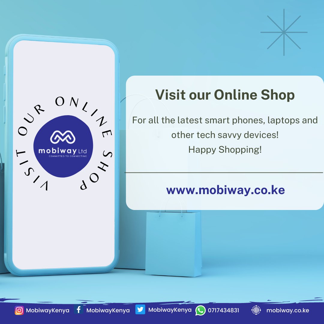 MobiwayKenya's tweet photo. Shop now https://t.co/DxEAVMWw2f for all your #techsavvy needs #MobiwayKenya #Committed2Connecting https://t.co/0bR0KjZMcK