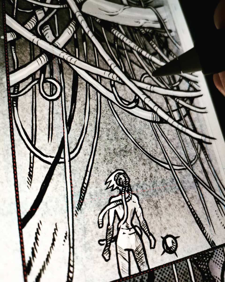 diegofriasdelv's tweet image. Drawing comic panels! Enjoying the #tsutomunihei vibe. Yeah! Drawn on my Ipad using @ArtyStack templates for @Procreate #digitalink #makecomics #comicchileno #comicart #horrorart #cyberpunk