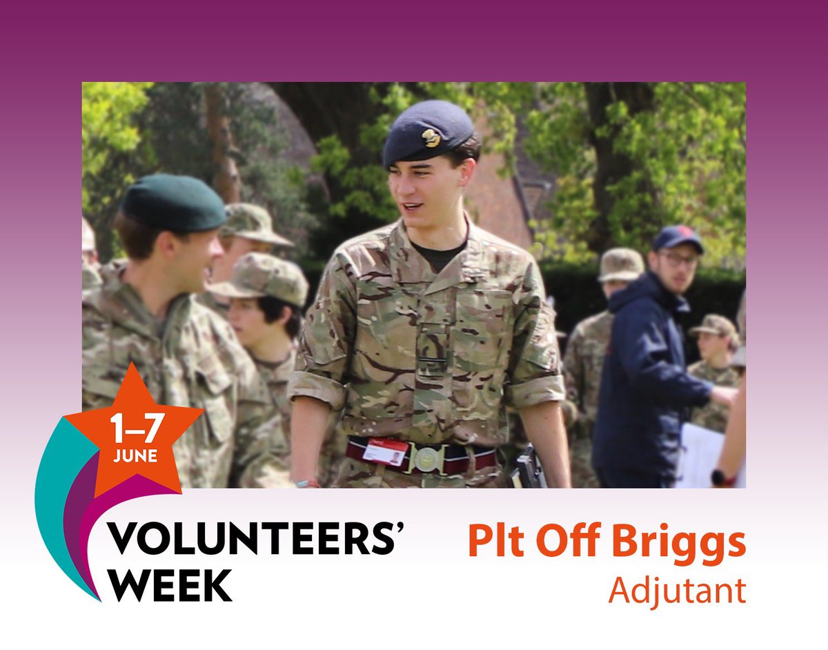 1015SqnATC's tweet photo. Our Adjutant, Plt Off Harry Briggs, has been a CFAV since December 2019, after ageing out as a CWO. At the Sqn, he is responsible for all admin and assists the OC in the day-to-day running of the Unit.
#VolunteersWeek #NoOrdinaryVolunteer #AirCadets #ThankYou
(1/2) https://t.co/PhoohTK8fk
