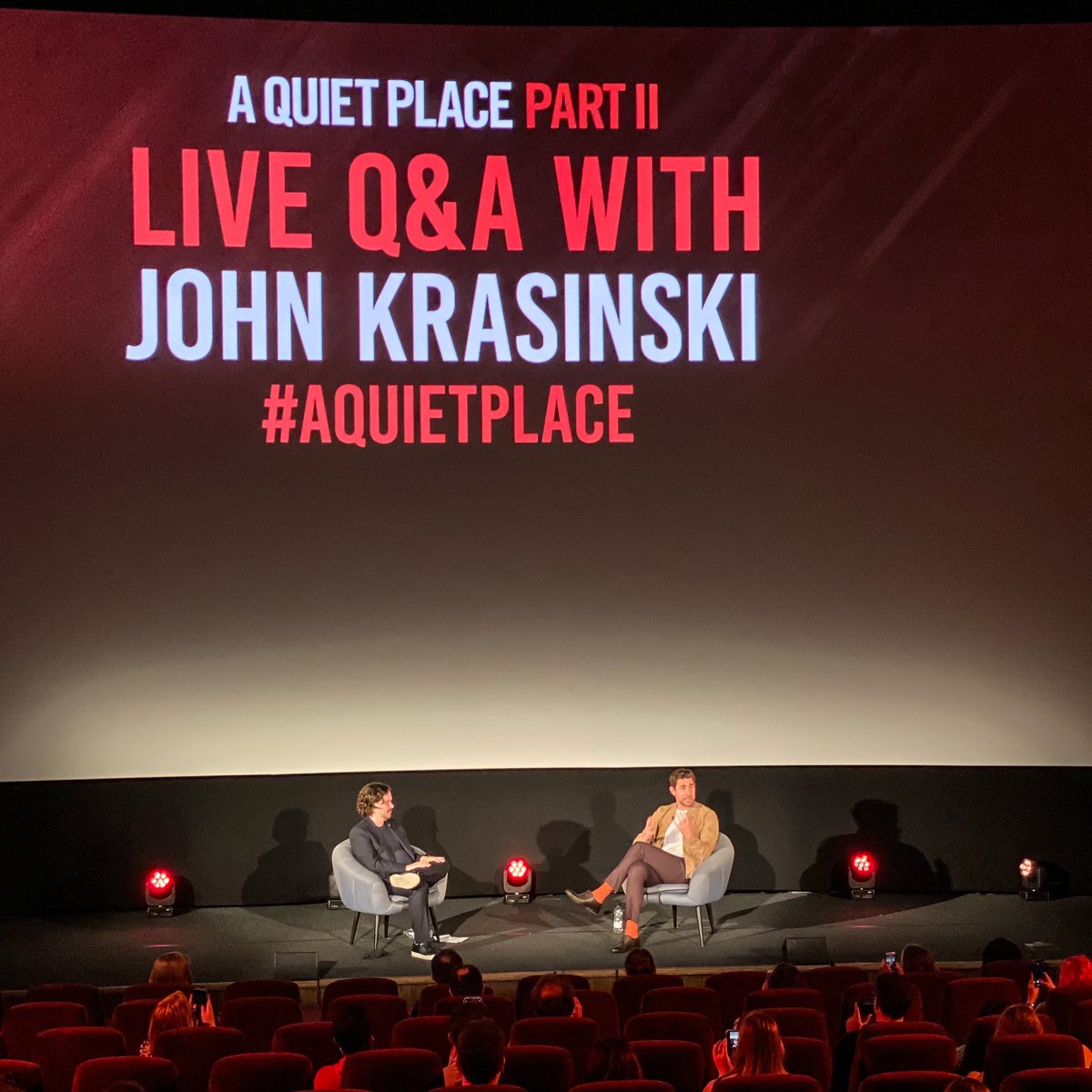 Love being back in the cinema! #AQuietPlace2 #AQuietPlace <a href="/CentralPictureH/">Picturehouse Central</a> <a href="/johnkrasinski/">John Krasinski</a> <a href="/edgarwright/">edgarwright</a>
