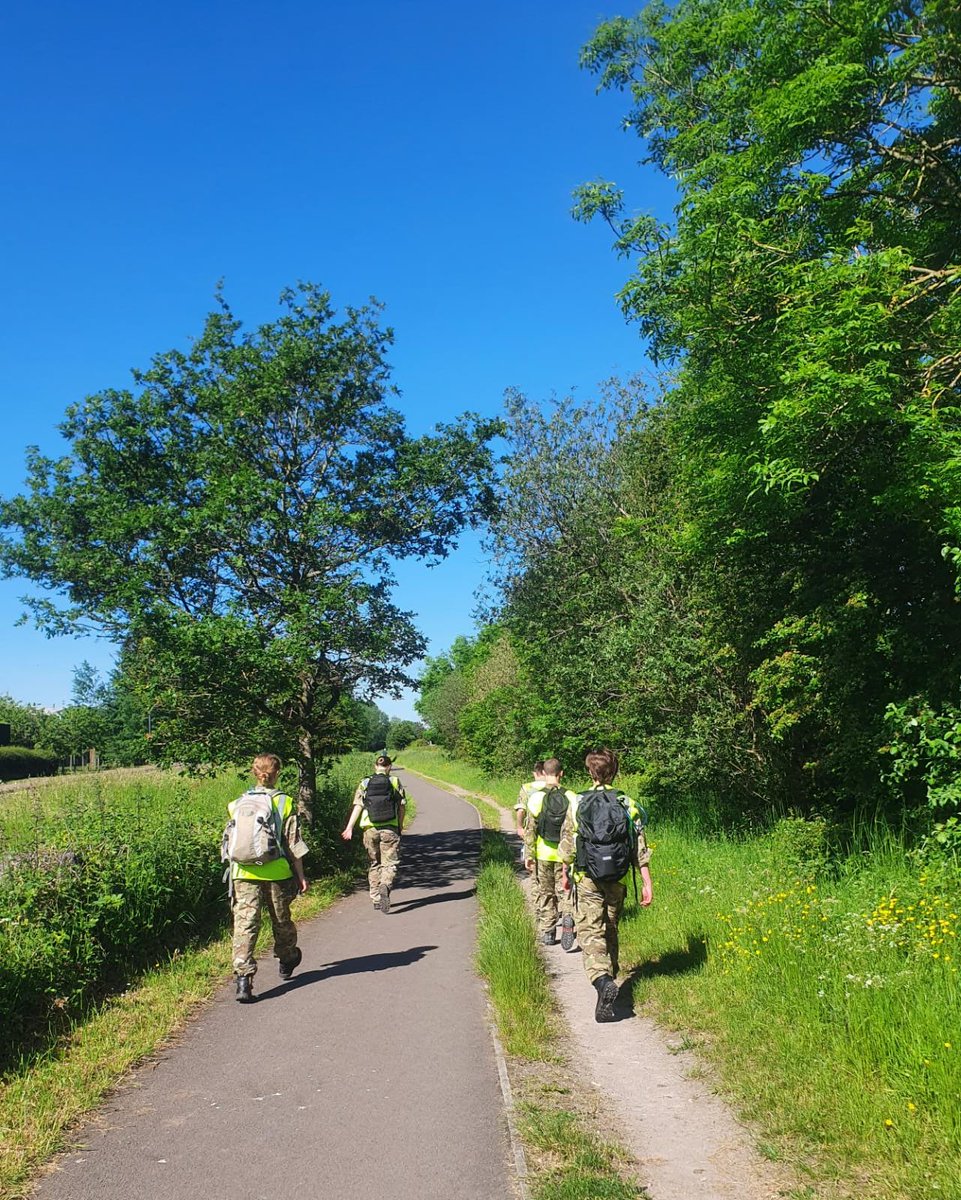 BGWroadmarching's tweet photo. Fantastic effort by @2509SqnATC and @TetburyATC. They walked 20km yesterday and 25km today. Along with their previous training this has earned 5 cadets their blue roadmarching badge, the first of the year for the Wing.
Excellent work all.
@ACORoadMarching https://t.co/atUCwT6JKy