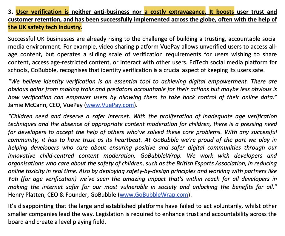 AlecMuffett's tweet photo. @DPAlliance @The_AVPA @OpenRightsGroup @KatiePrice User Verification, Age Verification, Age Assurance and the others, all exist ostensibly to "protect children from stumbling across porn" but actually mostly to boost the UK safety tech industry.

To do this, they need to expunge online anonymity.

#SaveAnonymity https://t.co/Kgx8jD0MHa