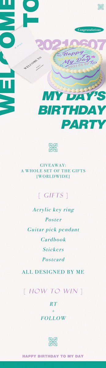 JS_Eternal_'s tweet photo. HAPPY BIRTHDAY TO MY DAY!!!💕
✨Giveaway(the second image)

🎁 Prize: a whole set of the gifts(all designed by me)
👤 One winner
🔹 How to win: RT+Follow
🌐 Worldwide

#HAPPY_4th_MYDAY 
#DAY6 #데이식스 https://t.co/6gO3tomcAi