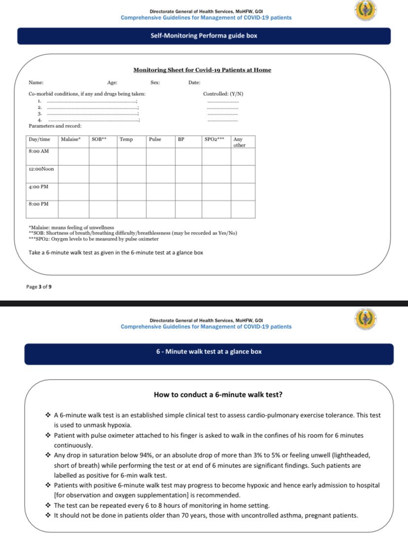 Sonal_MK's tweet photo. India Updates Covid Guidelines: 

NO antibiotics
NO anti-parasitic
NO plasma
NO 2DG
NO Favipiravir
NO routine CT scans!
CAREFUL use of Steroids &amp; Oxygen 

Symptoms At A Glance, Monitoring Sheet &amp; Black Fungus Guide Box @MoHFW_INDIA this is brilliant stuff! https://t.co/78KwJphu5U https://t.co/R8WENO13s2