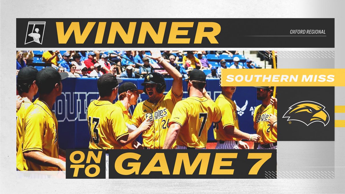 WINNER...TAKE...ALL

<a href="/SouthernMissBSB/">Southern Miss Baseball</a> forces game 7 in the Oxford Regional!

#RoadToOmaha