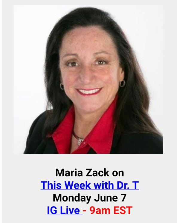 BusyDrT's tweet photo. Join me for an intense and eye opening conversation with #MariaStrolloZack at 9am EDT Monday morning! #nationsinaction https://t.co/DmjfgVVvyU https://t.co/Y0L6Tsy3c7