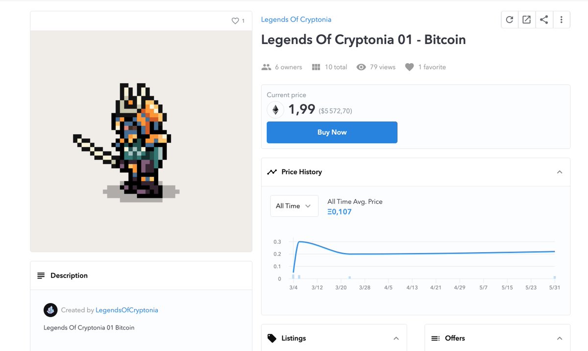 CryptoniaOf's tweet image. First Cryptonia #Bitcoin warrior was sold for 0.22 ETH last week on secondary market ! (Originally in sale for 0.05 🔥⚔️)

opensea.io/assets/0x87629…

#NFT #RPG