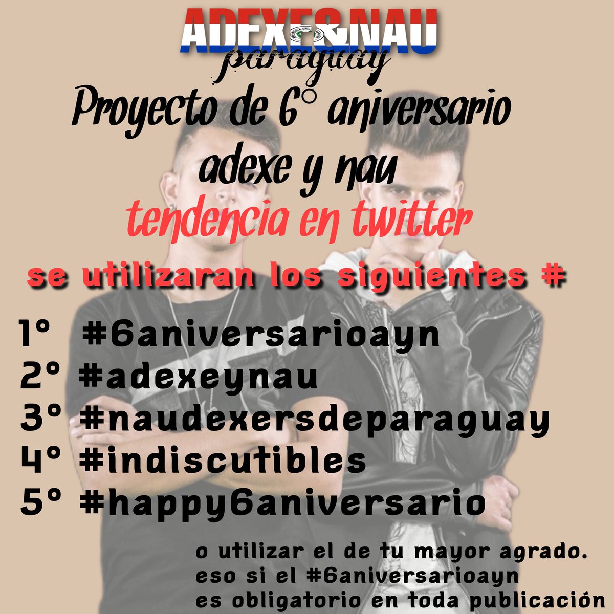 squadaynpyofc's tweet photo. aquí esta una pequeña explicación de cómo y que debemos hacer.
Por favor hagamos esto posible, con la ayuda de todos se que lo lograremos somos invencibles somos mas indiscutibles que nunca.
#adexeynau #6aniversarioayn https://t.co/iQ2O34sv5A