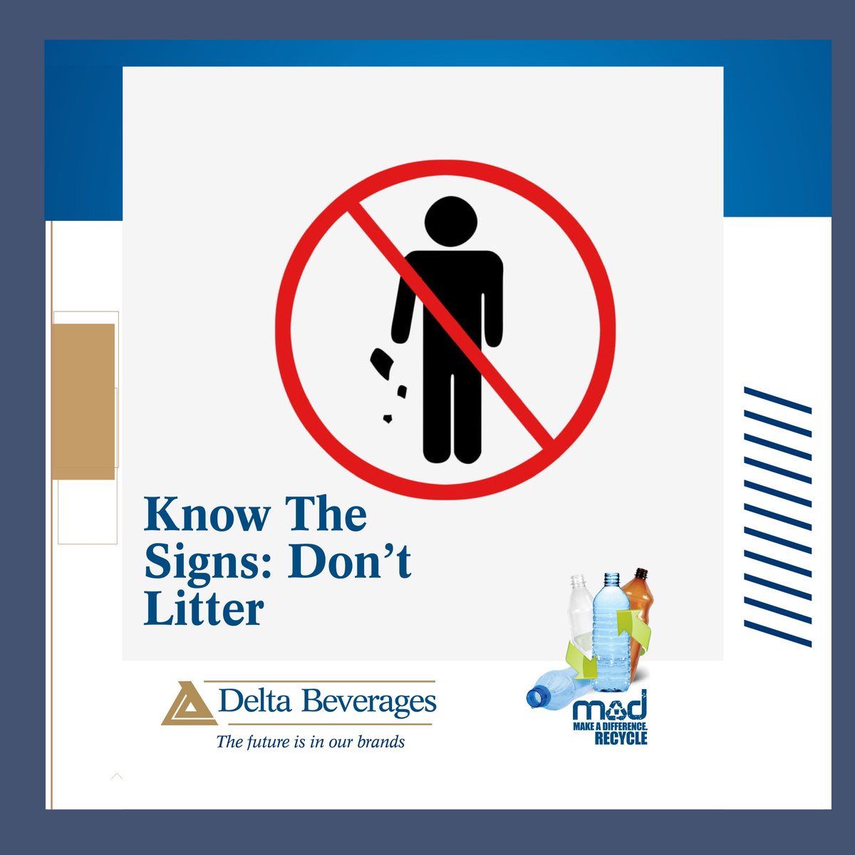 DeltaCorpZim's tweet photo. Know The Signs: Don’t Litter
Keeping it MAD real with you. The only dropping of litter accepted is into the bin!
#randomactsofmadness
#deltaforgood https://t.co/xRwSVXvBOP