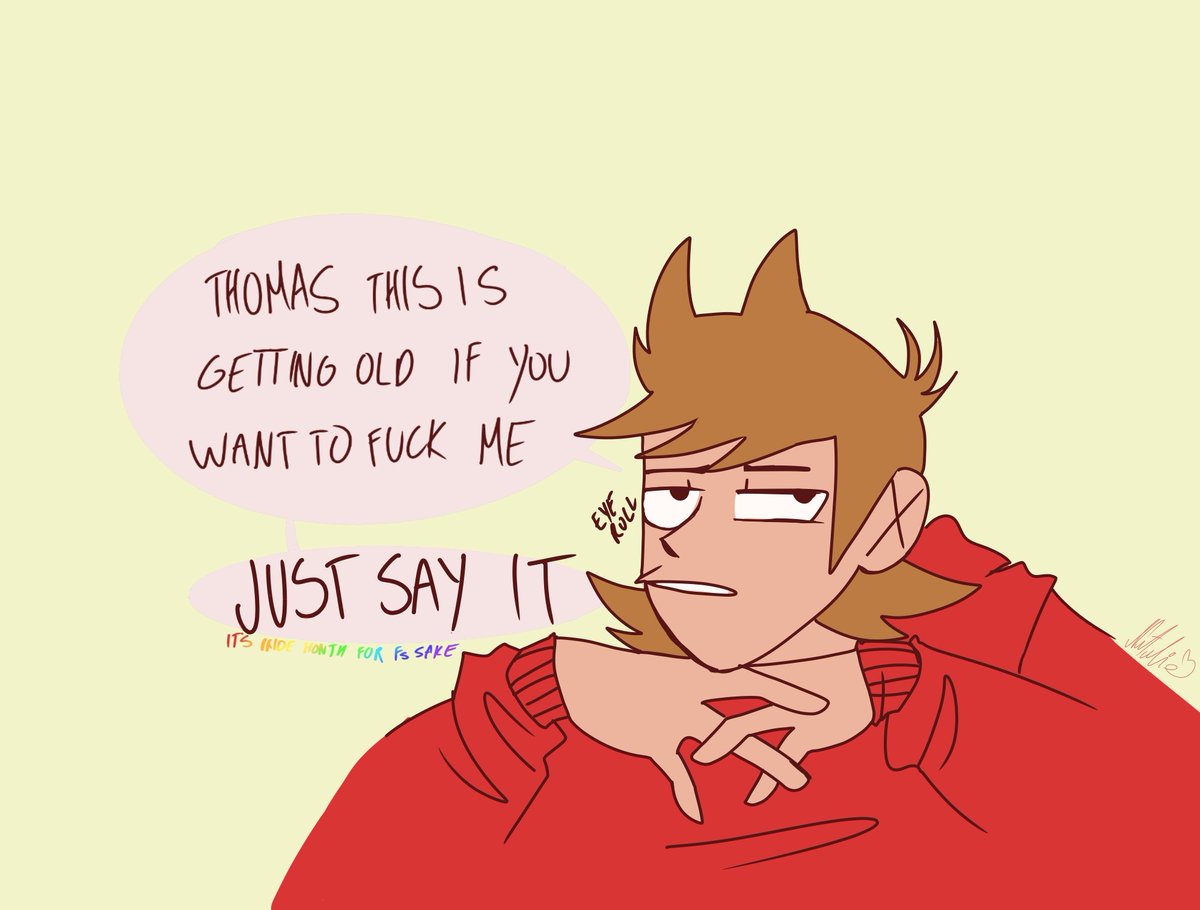 Natalie20019084's tweet photo. So um... I posted this comic on my Instagram but it didn't go so well so im posting it here. I think it's pretty vanilla
#tomtord #eddsword #tord #tom #drawing #digitalart #comic https://t.co/w9wMINLLno