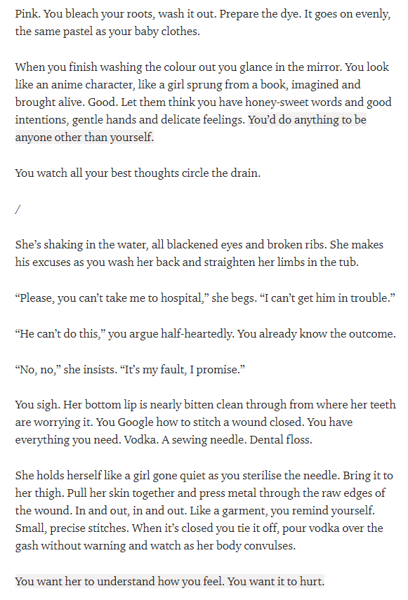 ellalowgren's tweet photo. The writer vs. The writing.
This excerpt is from 'Bathroom Stalls,' an experimental non fiction piece that can be read here: https://t.co/J5afbiQbSg.
#writervswriting https://t.co/CJ0za7psMA
