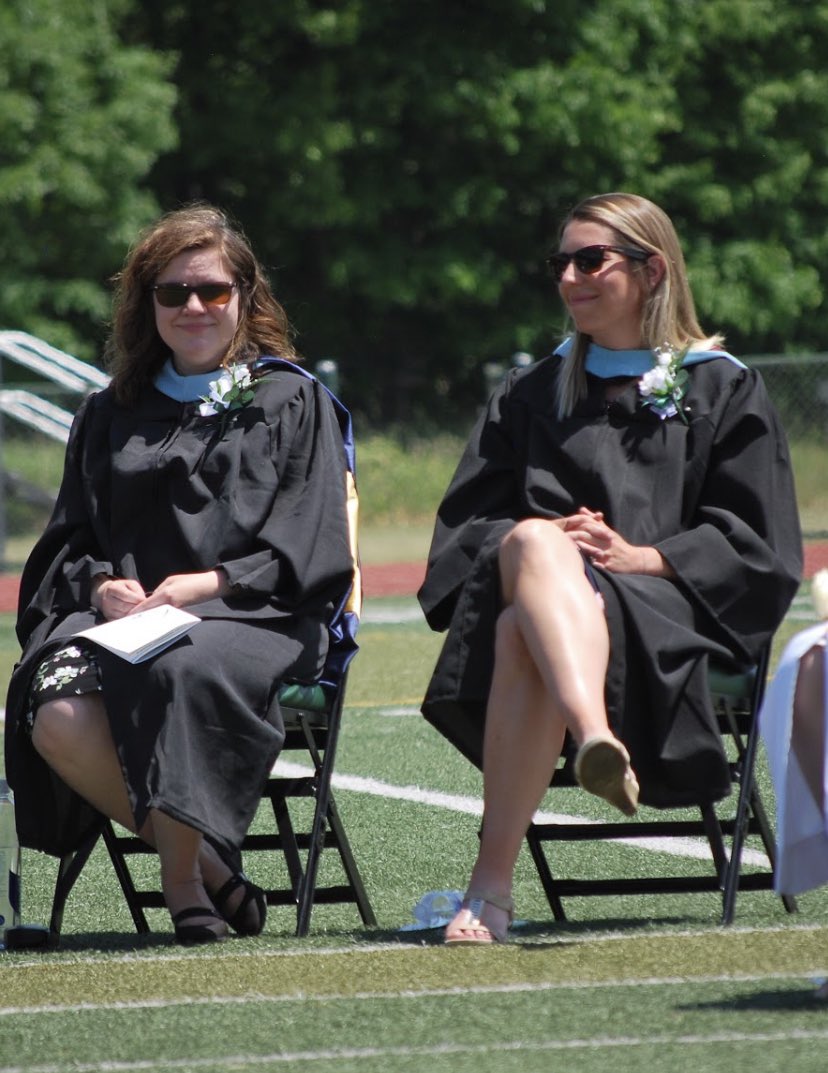 The Class of 2021 advisors, Mrs. Vernon and <a href="/WhitneyFiebiger/">Whitney Fiebiger</a> led the senior class onto the field for the last time. Thank you for doing a great job supporting and taking care of this group of students.  #EagleNationPRIDE