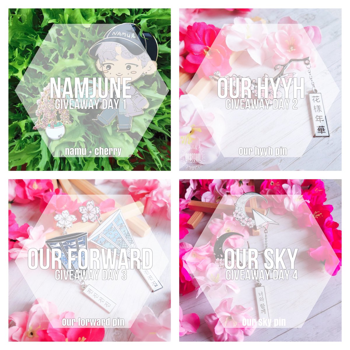 disequil's tweet photo. [ 🌱🌸 7 DAYS OF GIVEAWAYS ]

- open worldwide
- 6/7-6/13

🌱 prerequisites

- must be following me or @dissumerch 
- rtwt this post &amp; tag 2 friends
- comment below what day you’re looking forward to the most!

each day will have a separate post, will link ⬇️

#BTS8thAnniversary https://t.co/lUKL6mbIQz