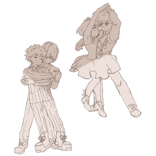 A redraw of these 
#kacchako #tododeku #bakugeku #iidachako #izuocha #momojirou #kiribaku #kamijirou 
